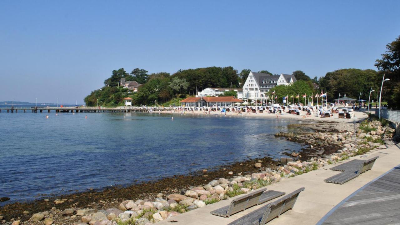 Strandblick Mit Strandkorb & Fahrraedern Glücksburg Exteriér fotografie