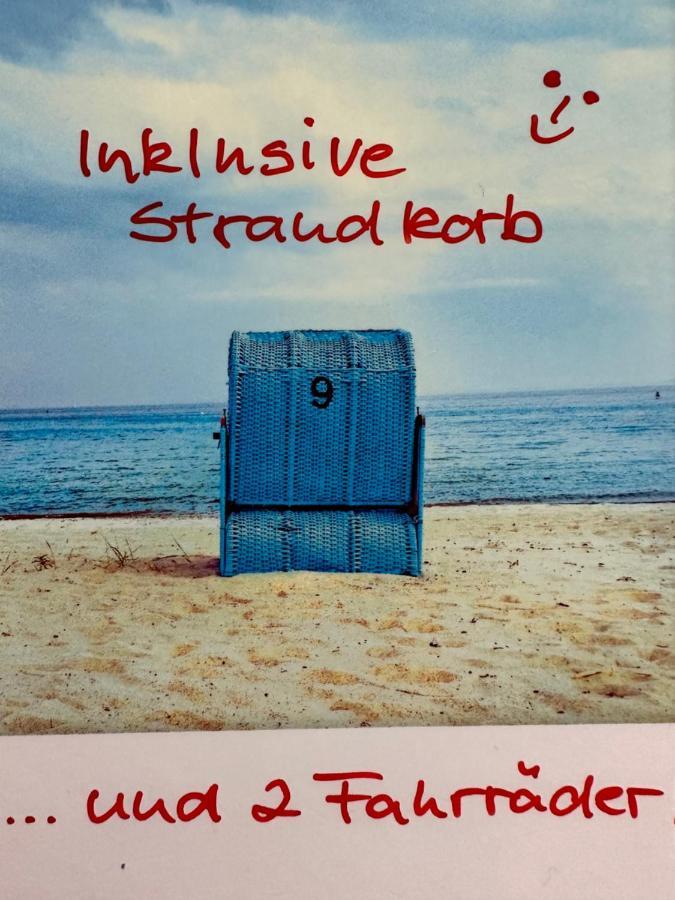 Strandblick Mit Strandkorb & Fahrraedern Glücksburg Exteriér fotografie